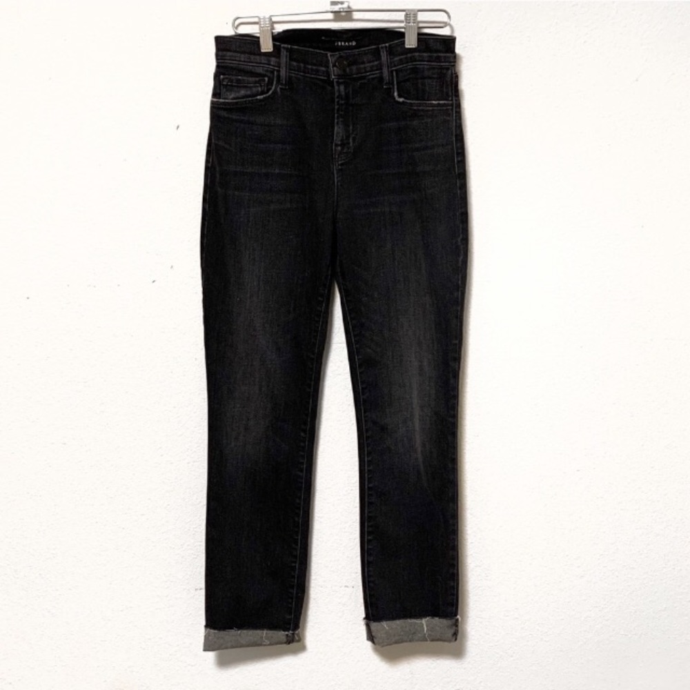 J brand anthracite high rise straight leg